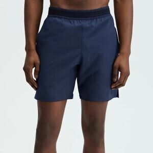 FABLETICS Navy Blue Fundamental Active Boxer Lined Gym Running Shorts Size Large